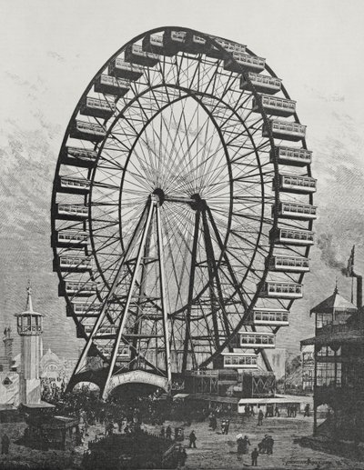 The Great Ferris Wheel in The World Columbian Exposition, 1st July 1893 by American School